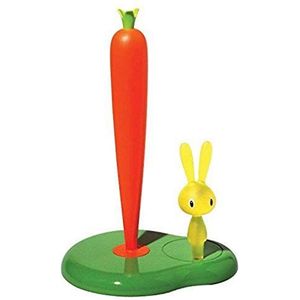 Alessi ASG42 GR Bunny and Carrot Keukenrolhouder in Thermoplastische hars, Groen