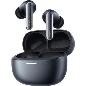 Xiaomi Redmi Buds 6 Pro | Draadloze Bluetooth-hoofdtelefoon met ruisonderdrukking | Draadloze hoofdtelefoon met 36 uur looptijd | Hoofdtelefoon met drievoudige microfoon | Zwarte hoofdtelefoon