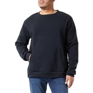 Mo Athlsr Gebreid sweatshirt voor heren met ronde hals polyester zwart maat XL, zwart, XL