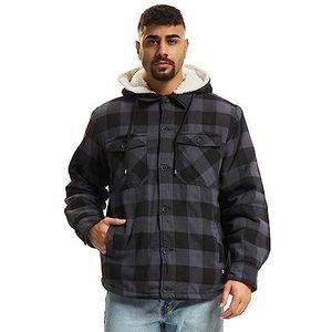 Brandit Lumberjack met capuchon voor heren, zwart/grijs, 6XL