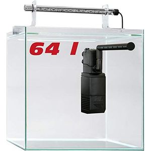 sera Scaper Cube Starterset, 64 liter, compact aquarium (64 l) als complete set met binnenfilter en ledverlichting