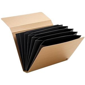 Djois, 3005731203 - uitbreidbare kraftmap, 7 vakken, FSC-gecertificeerd, bruin, 4 stuks - ideaal voor kantoor en thuis, documentenopslag, elastische sluiting, 235 x 324 x 30, milieuvriendelijk