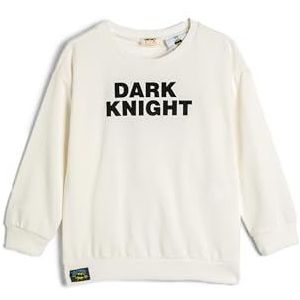 Koton Boys's Batman Licensed Long Sleeve Brushed Interieur Crew Neck Sweatshirt, beige (050), 11-12 jaar