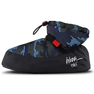 Bloch Enkelwarmlaarzen voor dames, blauw camouflagepatroon, maat Small EU, Blauw camouflagepatroon