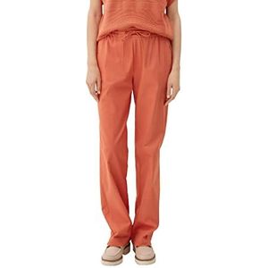 s.Oliver Lange damesbroek, losse pasvorm, oranje, 38
