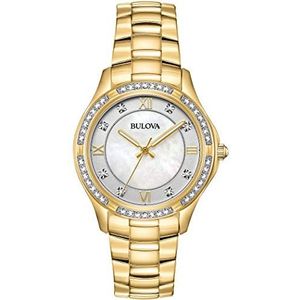 Bulova Womens analoge klassieke quartz horloge met roestvrij stalen band 98L256