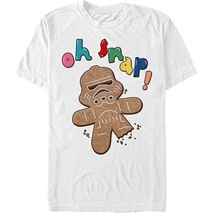 Star Wars Uniseks Storm Trooper Gingerbread Organic T-shirt met korte mouwen, wit, XXL