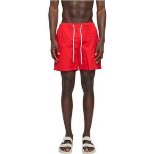 Urban Classics Heren zwembroek Block Swim Shorts, zwembroek voor mannen, sneldrogend, verkrijgbaar in vele kleurvarianten, maten XS-5XL, Cityred, XXL