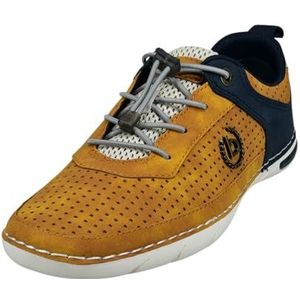 bugatti - ASG03 - Sportieve Veterschoen - Marine - Geel - Wit