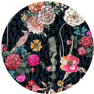 Melli Mello Olivia muurcirkel met vogel en kleurrijke bloemen voor interieur Ø30 cm