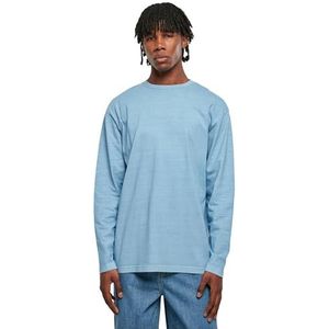 Urban Classics Heren Heavy Oversized Garment Dye Longsleeve, heren sweatshirt met overgesneden schouders en normale pasvorm, verkrijgbaar in de maten S-5XL, horizonblauw, XL