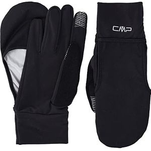 CMP Zwei in Uno 6525712 Skihandschoenen, voor dames, zwart, S/M, Zwart, S/M