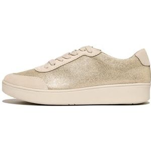 Fitflop Dames Rally Glitz-Canvas Sneakers Sneaker, Platino, 36 EU