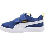 PUMA Unisex Courtflex V3 Mesh Ps Sneaker voor kinderen, Clyde Royal PUMA Wit Zonnig Geel, 29 EU