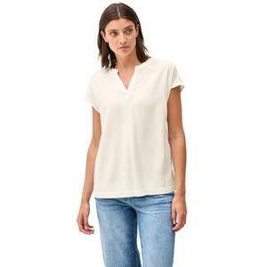 Blouse - Effen - Viscose - Tuniek Kraag - Kwartmouw