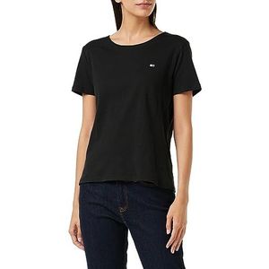 Tommy Jeans Dames Tjw Slim Jersey C Neck T-shirt, Zwart, XS