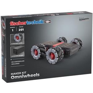 fischertechnik Maker Kit Omniwheels 571901 — Robotbouwpakket, experimenteerset voor techniekliefhebbers vanaf 14 jaar