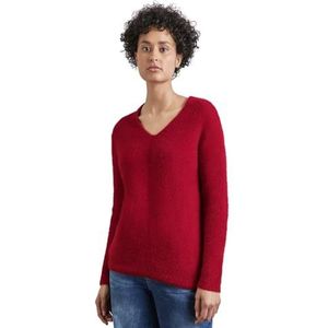 STREET ONE EOS_Rib Structured Featheryarnv-hals, rood, 40