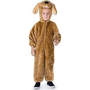 Sensationeel pluche bruin puppy kostuum voor kinderen door dress up America - maat klein (4-6)