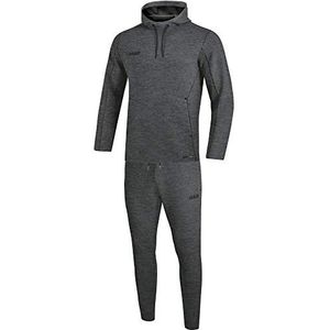 JAKO - Premium Basics Joggingpak Met Sweatshirt Met Capuchon, Uniseks-Volwassene, Antraciet Gemêleerd, XL