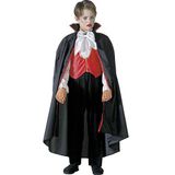 Widmann - Kinderkostuum Vampier, hemd met broek, gilet, strikje, cape, bloedzuiger, verkleedkostuums, carnaval, halloween