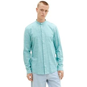 TOM TAILOR Denim 1038594 overhemd voor heren, 31867-Turquoise Chambray, maat M, 31867 - Turquoise Chambray, M