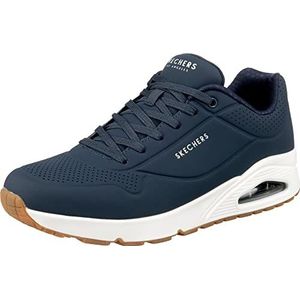 Skechers Uno Stand On Air heren Trainers Laag-top, Navy Durabuck Trim, 42 EU