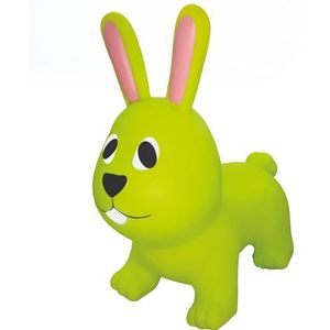 GERARDO'S Toys GT69333 My First Jumpy Animal Space Hopper voor kinderen van 1 jaar, Bouncy Hopper Ride on Animal Green Bunny met pomp, opblaasbare bouncer voor peuters, binnen en buiten