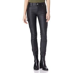 ONLY Onlmissouri-NYA Reg ANK Cargo Coated PNT broek voor dames, Coated Black, 32 NL/S/L