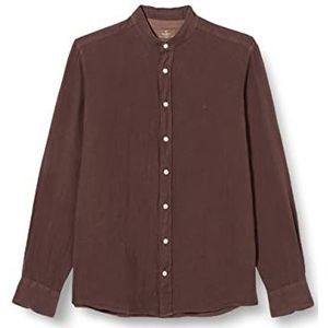 Hackett London Heren kledingstuk geverfd linnen P shirt, bruin, XXL, BRON, XXL