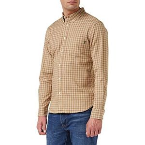 Dockers Heren Stretch Oxford Shirt Vrijetijdshemd, petaluma sahara khaki, S