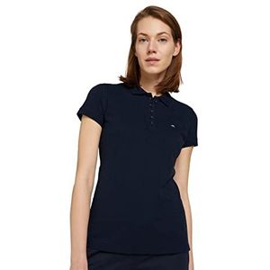TOM TAILOR Dames Basic Piqué poloshirt 1032094, 10668 - Sky Captain Blue, XXS