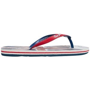 Pepe Jeans Beach Flag Flip-Flop, Rood (Rood), 7 UK, Rood, 40 EU