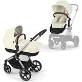 CYBEX Gold kinderwagen EOS Lux 2-in-1, reissysteem, vanaf de geboorte tot 22 kg (ca. 4 jaar), Seashell Beige