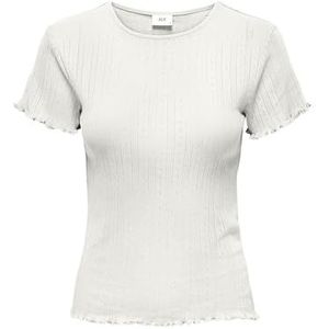 JdY Dames Jdysalsa Life S/S O Neck Top JRS Dia, wit, XXL