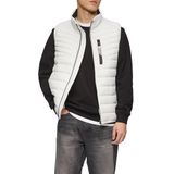 Sportief gewatteerd vest met contrasterende details | 360° rond zicht, lichtgrijs, M