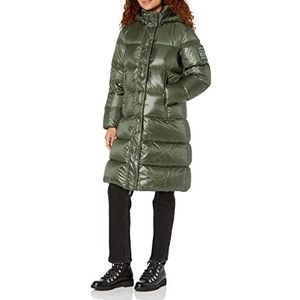 Armani Exchange Dames lang, Side Patch Logo Down Coat, Negatief, Extra Large