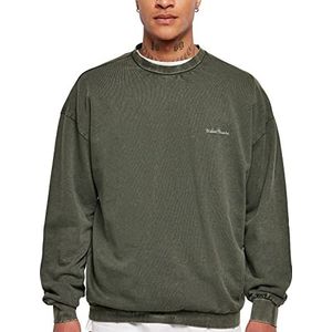 Urban Classics Heren Small Embroidery Crew Sweatshirt, Bottlegreen, XL, groen (bottle green), XL