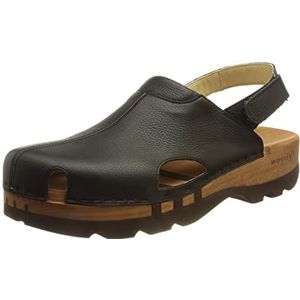 Woody Londen houten schoenen voor heren, zwart, 44 EU