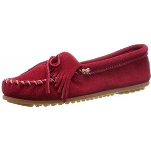 Minnetonka Kilty Suede Moc Mocassin voor dames, Rood Rood Rood Rood Rood, 37 EU