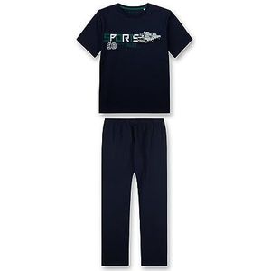 Sanetta jongens pyjama kort, Donkerblauw, 164 cm