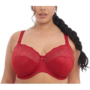 Elomi Morgan BH voor dames, met beugel, elastisch, kant, volledige bedekking, ondoorzichtig, HAUTE ROOD, 90H