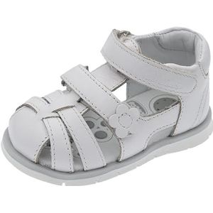 Chicco, Sandalen voor meisjes en jongens, met dubbele klittenbandsluiting, schoenen voor meisjes en jongens, gemaakt in Italië, Wit 2, 20 EU