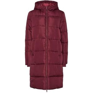Pieces - Pcbee New Long Puffer Jacket - Tawny Port - Damesjas