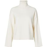 SELECTED FEMME Dames Slfkamma Ls Knit Roll Neck Noos Gebreide Trui, Zwart/Strepen: berk, S