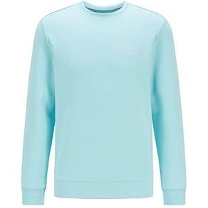 BOSS Salbo 1 Slim Fit sweatshirt met geborduurd logo, Open Blue482, 3XL