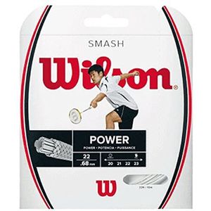 Wilson Smash 66 Badminton String 10 meter, wit,