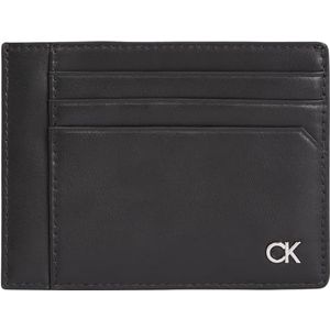 Calvin Klein - Portacard Wallet - Zwart - Leer - 1 Compartiment - 1 Muntzak