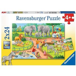 Puzzel (2x24st.) Dag In De Dierentuin