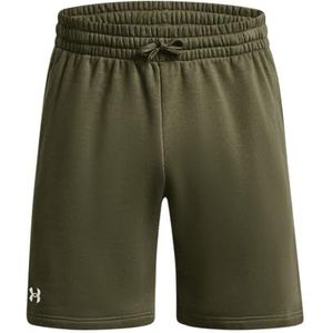 Under Armour UA Rival Fleece Shorts voor heren, (390) Marine Od Groen / / Wit, XS